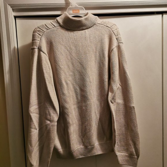 Chaps Men's Off White Sweater (with Zip collar) - Picture 3 of 3
